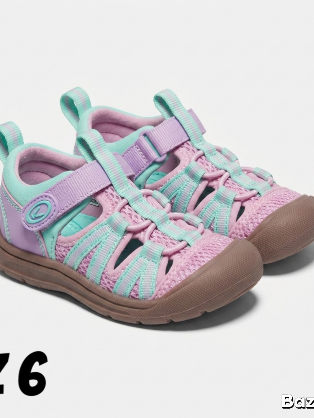 Kids Pink & Mint Closed-Toe Sandals